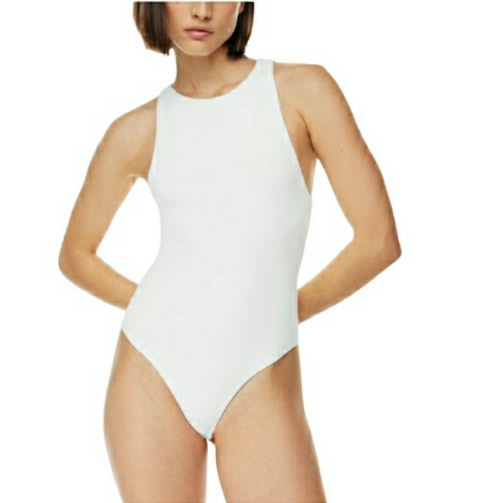 Aritzia Babaton Contour White Bodysuit- L